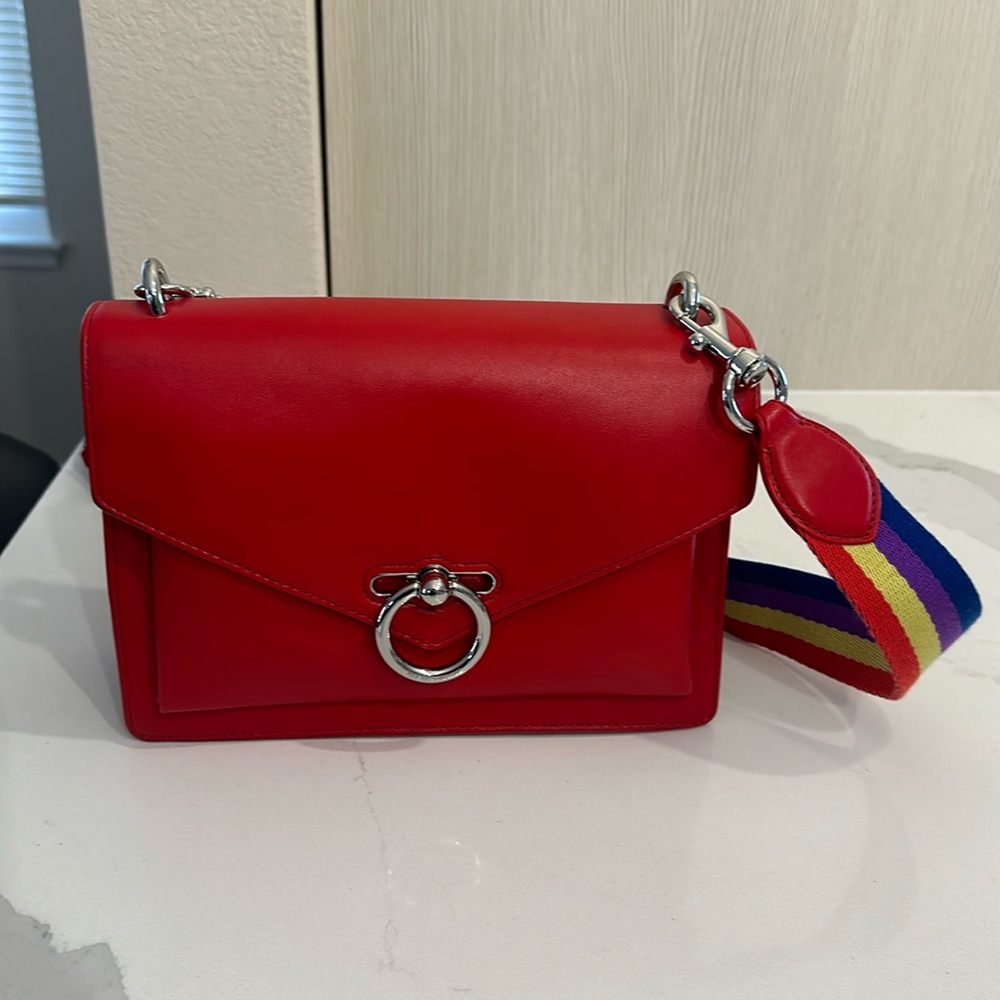 Rebecca Minkoff Jean Leather Crossbody - red, rainbow, pride!